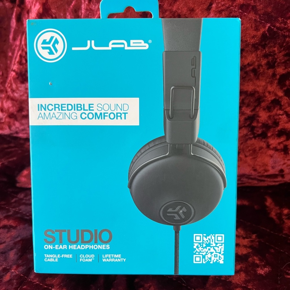 JLab Studio On-Ear Headphones - Black